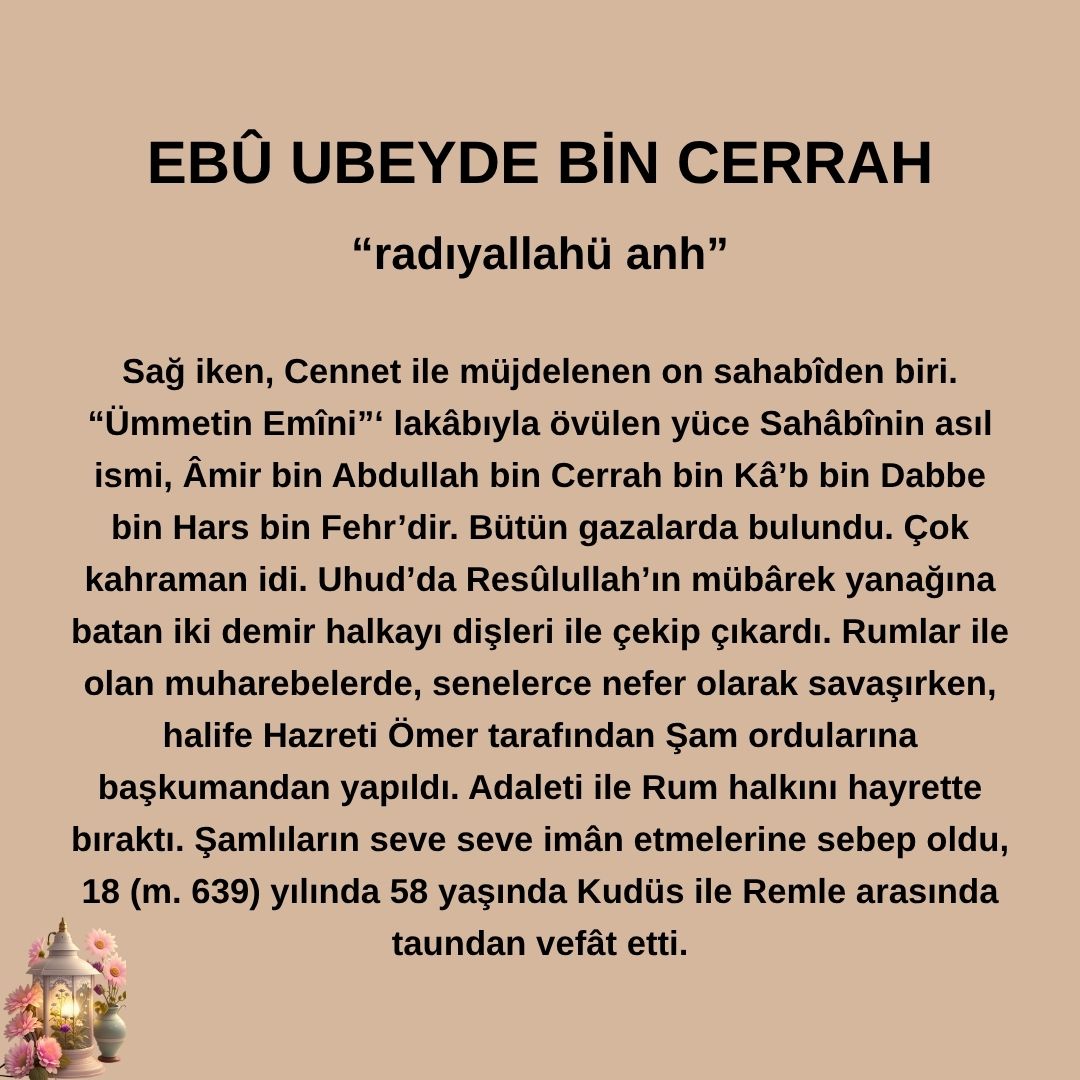 Ebû Ubeyde bin Cerrah (3)